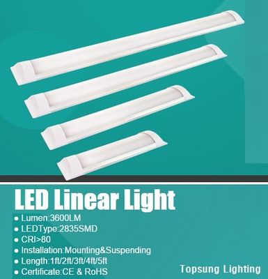 3ft 24*75*900mm LED Linear Batten غير قابلة للتخفيف