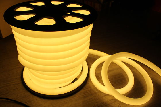 توفير الطاقة 110 فولت دافئة بيضاء LED النيوون الضوء المرن 360 جولة 25m لفائف للمنزل
