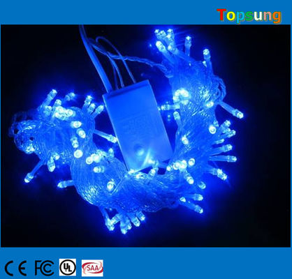 10م زرقاء لامعة أدت الكريسماس الديكورية أضواء سلسلة + جهاز التحكم 100 مصباح