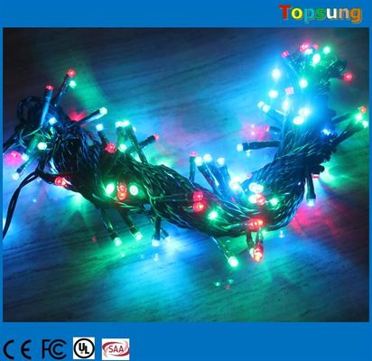 200 LED Twinkle RGB LED String IP65 مع جهاز تحكم للزخرفة الخارجيّة لعيد الميلاد