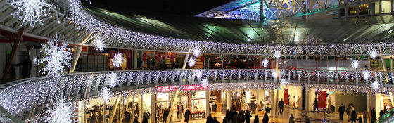 بيع بالجملة 24 فولت أضواء عيد الميلاد أضواء الثلج للمباني