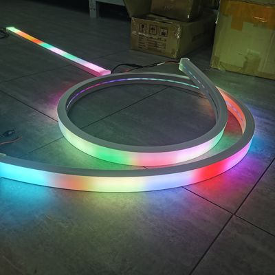 Rgb Pixel LED Neon Dmx512 RGB الشرائط الشريط LED dmx neon flex حبل النيون 24v cuttableneonflex الشرائط الضوئية