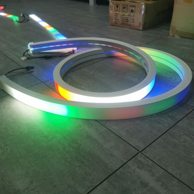 40mm البرمجة RGBW النيون مرنة LED 24V RGB الضوء LED نوع شريط النيون 5050 smd لون متغير أنبوب ناعم