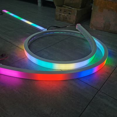 40mm البرمجة RGBW النيون مرنة LED 24V RGB الضوء LED نوع شريط النيون 5050 smd لون متغير أنبوب ناعم