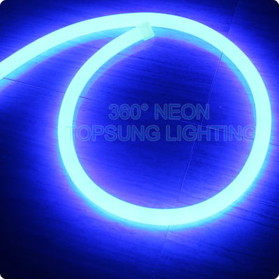 اللون الأزرق مصغرة مستديرة النيون flex 360 درجة إصدار 12V SMD2835 حبل الضوء