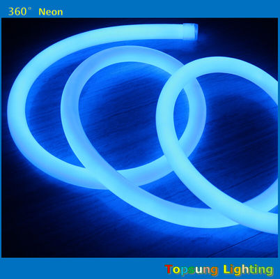 المنتج الساخن 100LEDs/m الأزرق 360 درجة مستديرة LED ضوء النيون المرن 220v 25m لفة