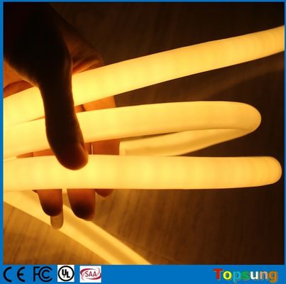120LED/M مصباح حبل النيون LED 360 درجة 16mm ميني PVC الدافئ الأبيض النيون flex DC12V