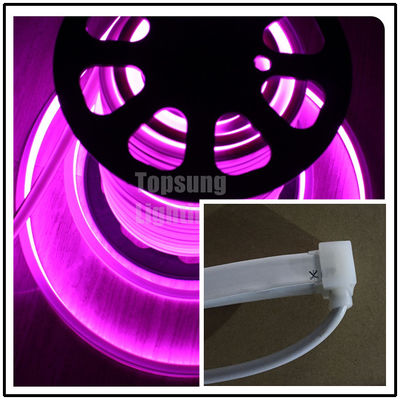 اللون الوردي DC 24V LED neon flex 16x16mm مربع حبل النيون المسطح IP68 ديكور الإضاءة الخارجية