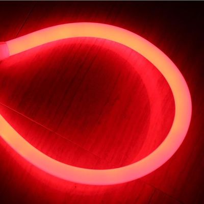 ضوء الحبل المستدير 360 LED ضوء النيون 120 فولت 25 ملم خرطوم PVC التكيف بديل النيون اللون الأحمر