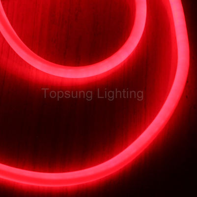 ضوء الحبل المستدير 360 LED ضوء النيون 120 فولت 25 ملم خرطوم PVC التكيف بديل النيون اللون الأحمر