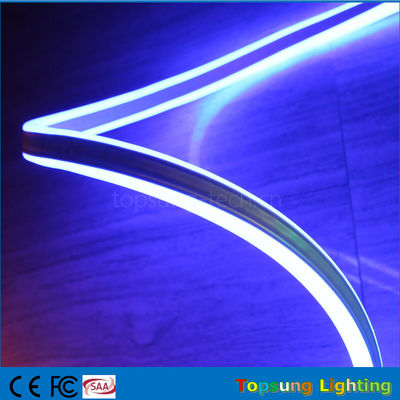ضوء النيون المرن مزدوج الجانب 8 * 18mm حجم مصغر شريط النيون المرن LED 24v اللون الأزرق