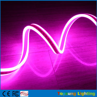اللون الوردي 240 فولت LED ضوء شريط النيون المرن مزدوج الجانبين 8 * 17mm للاستخدام في الهواء الطلق