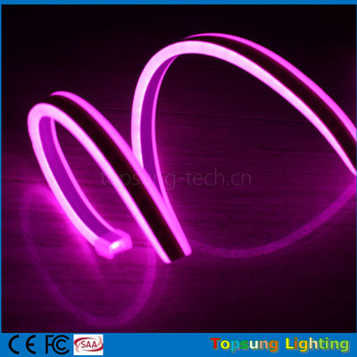 اللون الوردي 240 فولت LED ضوء شريط النيون المرن مزدوج الجانبين 8 * 17mm للاستخدام في الهواء الطلق