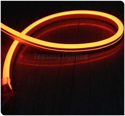 24 فولت أصفر شعبية LED النيون الضوء الأنابيب المرنة PVC رقيقة للغاية النيون مرنة حبل مصباح شريط 11x18mm الزخرفة الخارجية