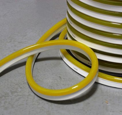 صفراء ملونة PVC غطاء شريط النيون مرن 220v أدى ربط الشريط النيونفليكس الحبل 11x18mm رقيقة مقاومة للماء الزخرفة الخارجية