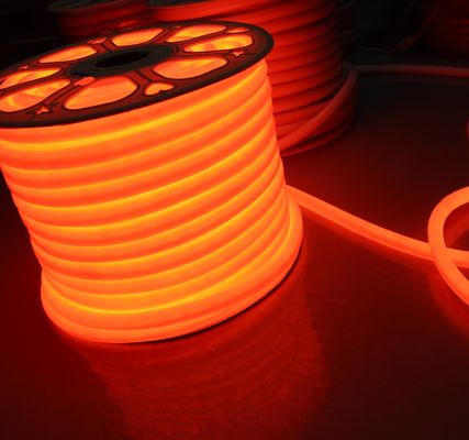 16 ملم Ip67 شريط مرن برتقالية مستديرة 24v 360 درجة LED Neon Flex