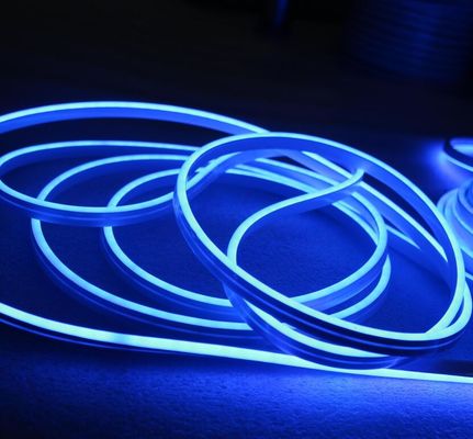ضوء شريط النيون الأزرق 12 فولت 6 * 12 ملم ضوء حبل النيون الصغير