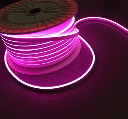 5 ملم الوردي سوبر مرنة LED الحبل النيون الضوء في الهواء الطلق علامة تجارية / ديكور المنزل DC12V