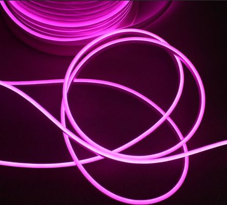 5 ملم الوردي سوبر مرنة LED الحبل النيون الضوء في الهواء الطلق علامة تجارية / ديكور المنزل DC12V