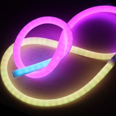 24 فولت بكسل جميل مطاردة LED النيون RGB 360 درجة شريط ناعم أنبوب السيليكون المواد