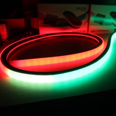 أعلى عرض مربع LED Neon Flex الرقمي RGB Pixel أضواء عيد الميلاد ، RGB LED neon flex 24v