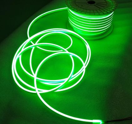 ضوء LED SMD 2835 120led/M ضوء LED النيون شريط 2.5CM القابلة للقطع ضوء LED DC12V الخضراء النيون المرنة