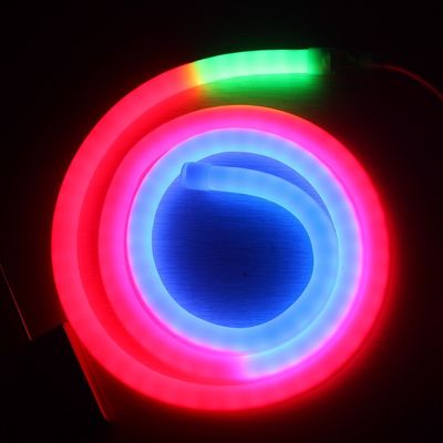 RGB Pixel LED النيون الرقمي 360 درجة النيون Flex tube P943 DMX الشرائط 18mm dia