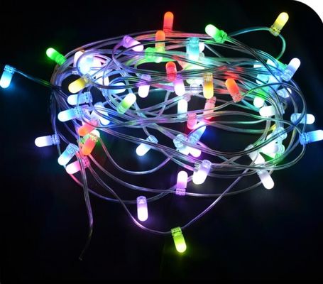 مصابيح LED الخيط الخارجي 100m 12v rgb تغير اللون مصابيح الخيط الخيالية الخيوط الموسيقية الشرائط