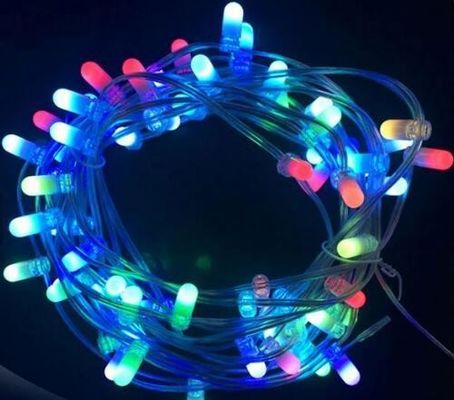 زينة شجرة عيد الميلاد الكابل الشفاف مصابيح الخيال 12 فولت مصابيح الكليب LED