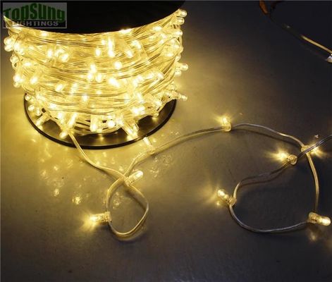 عيد الميلاد 100m 666 leds 12V LED Clip أضواء دافئة بيضاء 5mm الحفلة أدت نور عيد الميلاد سلسلة