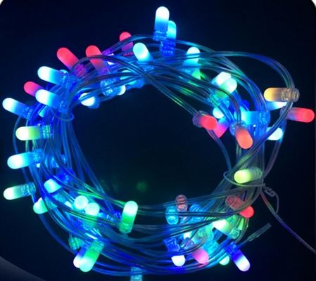 ضوء شجرة عيد الميلاد الخارجي الزخرفي 100m 666 leds تغيير الألوان 12 فولت مصابيح LED